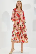 Robe courte en viscose à motifs carreaux écru pour femme, manches courtes, 1959