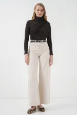 Chemisier Sandy 925 à fronces - Marron