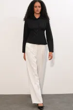 20231 Slim Fit Poplin Gömlek - Siyah