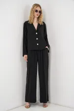 Women's Jacket and Trousers Two-Piece Set 30065 - Black Women's Jacket and Trousers Two-Piece Set 30065 - Black