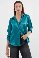 Chemise en satin fluide 3964 - Vert clair