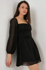 Robe mini en tulle pour femme 2514 - Noir