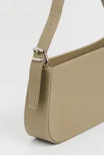 010172 Plain Baguette Shoulder Bag - Çağla