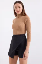 10311 Turtleneck Knit Sweater - Beige