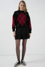 1884 Örme Siyah Mini Etek