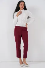 Kadın Dokulu Esnek Örme Bluz 975 - Beyaz