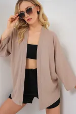 Kimono tricoté 5862 - Beige