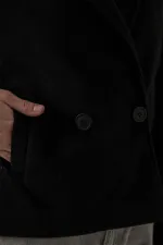 Kadın Kaşe Ceket 0725 - Siyah