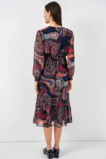 Robe en mousseline à motifs multicolores 2137