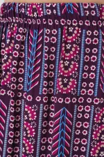 Women's Patterned Long Skirt 8053 - Purple