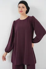 Ensemble tunique et pantalon Ayrobin 6712 - Prune