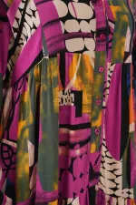 Robe hijab à motifs authentiques 2423 - H. Kaki