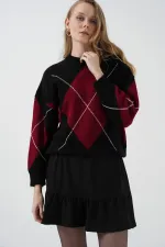 1884 Örme Siyah Mini Etek