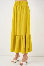 Jupe longue tricotée 1886 - Moutarde