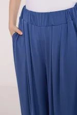 Kadın İndigo Şalvar Pantolon 6659