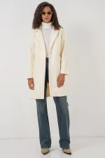 Manteau en cachemire 9085 - Crème