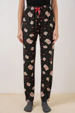 Bas de pyjama à motifs 4323 - Noir