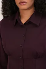 Chemise en popeline coupe ajustée 20231 - Prune