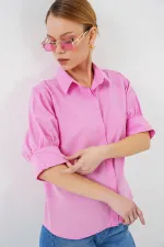 Chemise à manches courtes pour femme 20312 - Rose