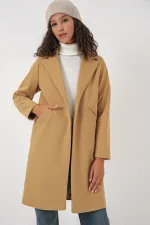 Manteau en cachemire 9085 - Moutarde