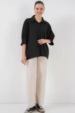 Chemise Ayrobin pour femme avec détail cravate 20290 - Noire