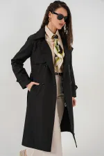 Trench-coat croisé 5918 - Noir