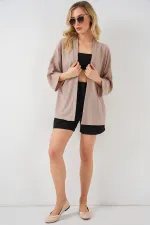 Kimono tricoté 5862 - Beige