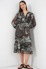 2137 Robe en mousseline à motifs - C. Çağla