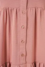 2527 Women's Long Hijab Dress - Salmon