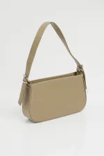 010172 Plain Baguette Shoulder Bag - Çağla