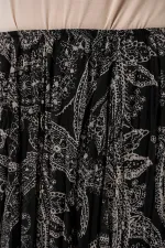 Kadın Asimetrik Tül Şifon Etek 8061 - Siyah