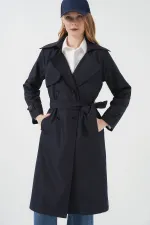 Trench-coat croisé 5918 - Bleu marine