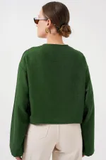 Tie-Front Linen Kimono 960 - Emerald Green