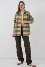 Chemise bûcheron oversize à carreaux pour femme 3854 E.Green