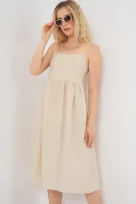 Women's Strappy Ayrobin Dress 2565 - Cream