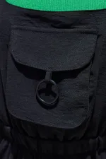 7023 Askılı Bahçıvan Tulum - Siyah