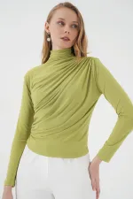 Chemisier Sandy à détails froncés 925 - Vert foncé