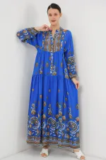 Robe hijab à motifs authentiques 2423 - Saks 1