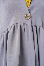 Women's Buttoned Sleeveless Blouse 994 - Grey