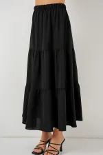 Kadın Ayrobin Uzun Etek 8048 - Siyah