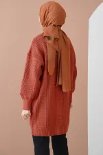 15768 Hijab Knitwear Cardigan - A. Tile