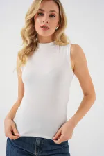 Kadın Kolsuz Body 4348 - Ekru