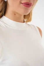 Kadın Kolsuz Body 4348 - Ekru