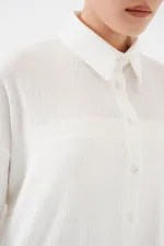 Kadın Örme Tesettür Alt Üst Takım 6711 - Beyaz