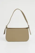 010172 Plain Baguette Shoulder Bag - Çağla