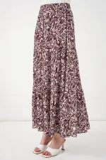 1898 Desenli Uzun Etek - A.Bordo