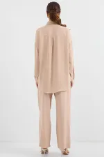 Ensemble deux pièces oversize 6631 - Beige