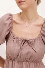 Robe évasée en popeline 2351 - A.Dry Rose