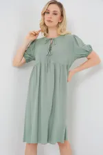 Robe midi à lacets pour femme 2575 - Çağla