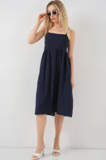 Robe Ayrobin à bretelles pour femme 2565 - Bleu marine